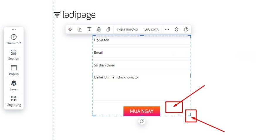 Cấu hình form LadiPage lưu thông tin khách hàng về Google Sheet