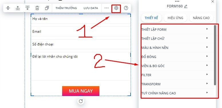 Cấu hình form LadiPage lưu thông tin khách hàng về Google Sheet