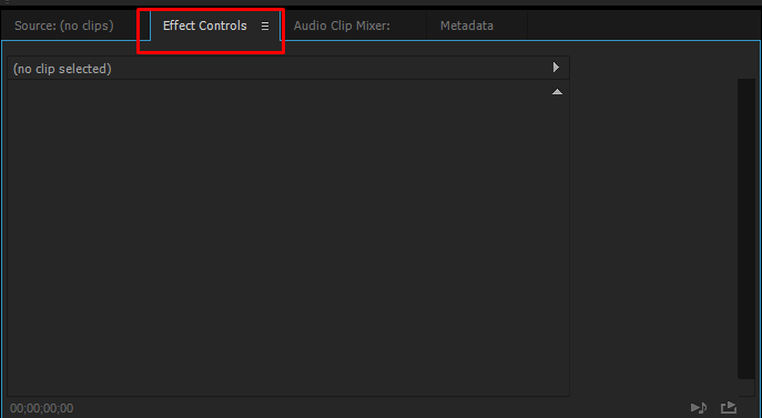Hướng dẫn sử dụng Adobe Premiere - tab effect control