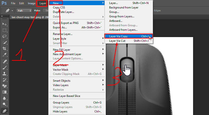 Cách chèn ảnh vào video trong Adobe Premiere - tách layer từ vùng chọn