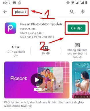 Cách sử dụng Picsart - tải app